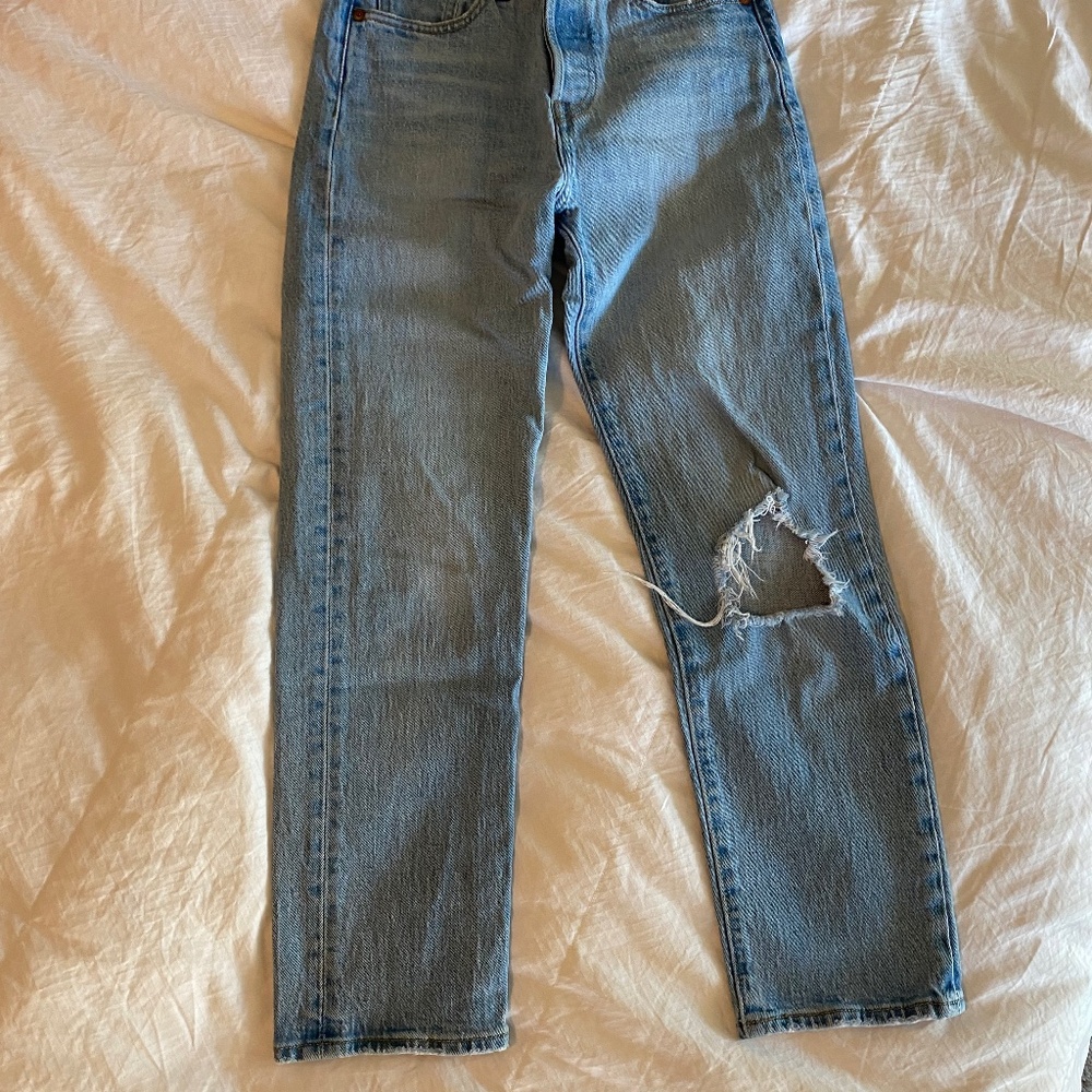 Levi’s Wedgie Straight Cropped Denim Jeans Size 26